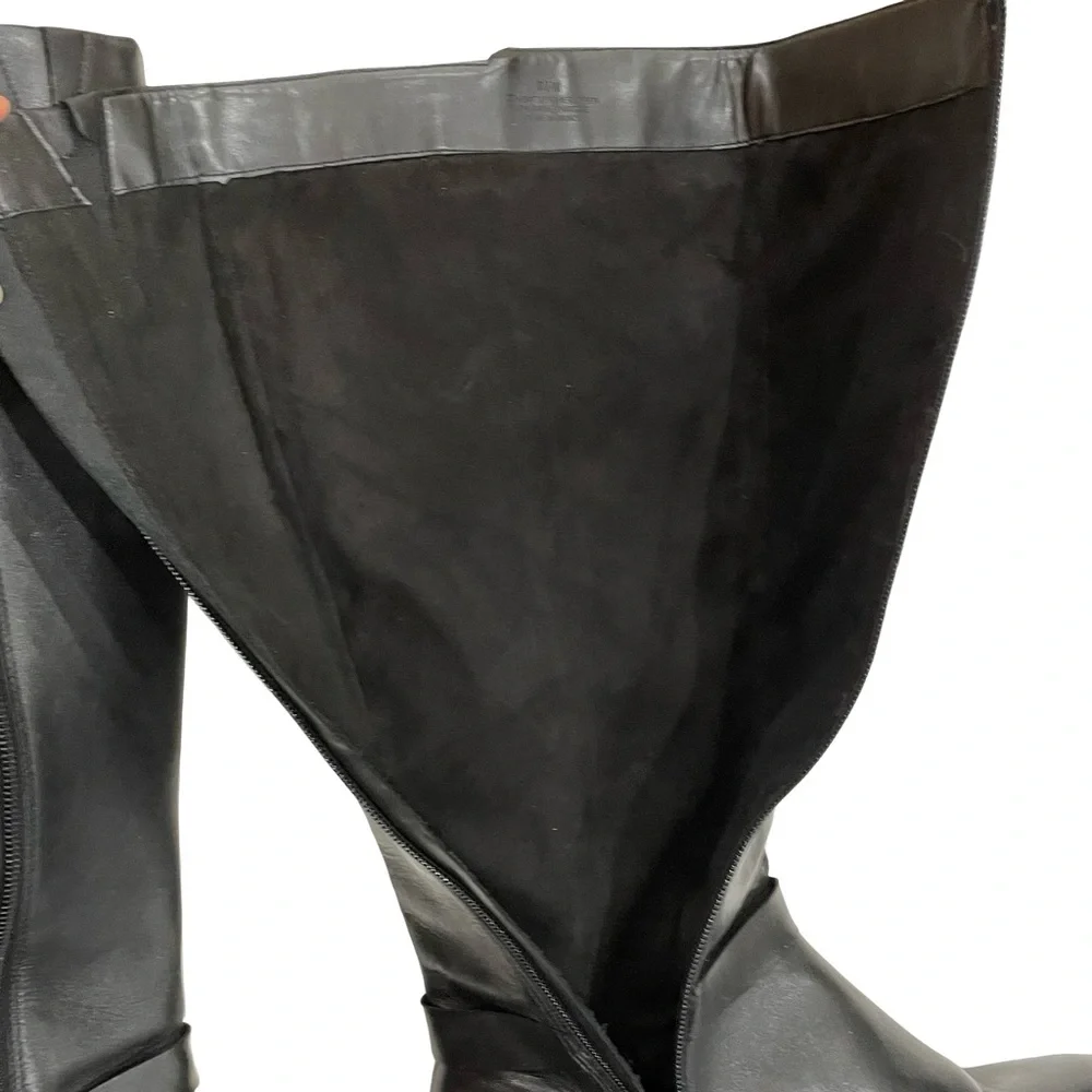 Black Leather Boots, Talbots, Size 8.5